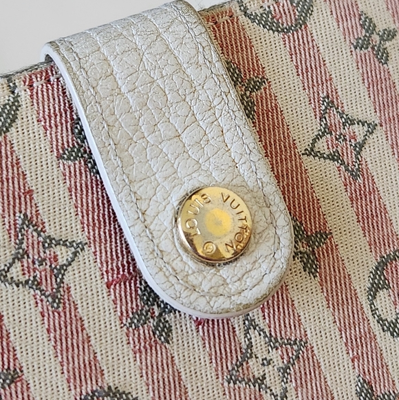 LOUIS VUITTON Mini Lin Kisslock Croisette Portefeuille Viennois Pink Wallet - Picture 10 of 10